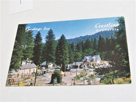 Greetings From Crestline California Postcard California Etsy