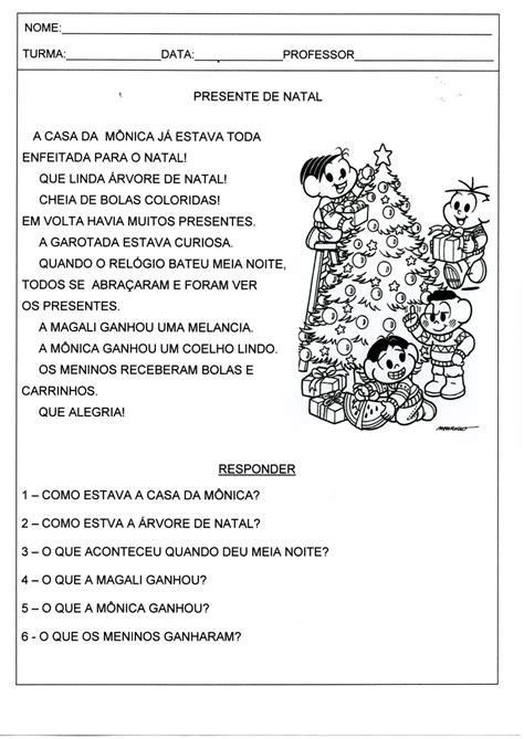 Leitura E Interpretação Do Texto O Presente De Natal