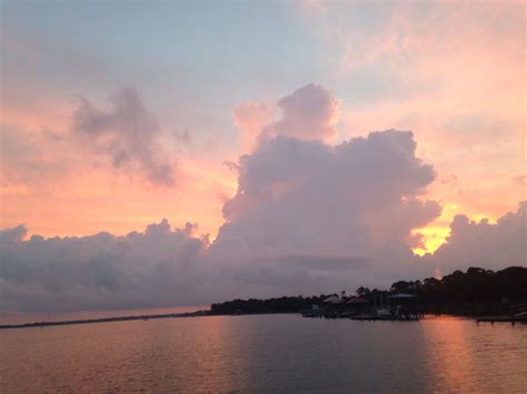 The Sunrise Today From Sunset Cay Marina Folly Beach Folly Beach