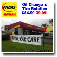 Lingering tire threads can cause serious accidents when you're traveling over 60 mph on wet surfaces. Midas Hawaii Oil Change Online Sale Coupon Discount Offer ...