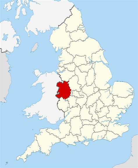 Map Of Shropshire England | secretmuseum
