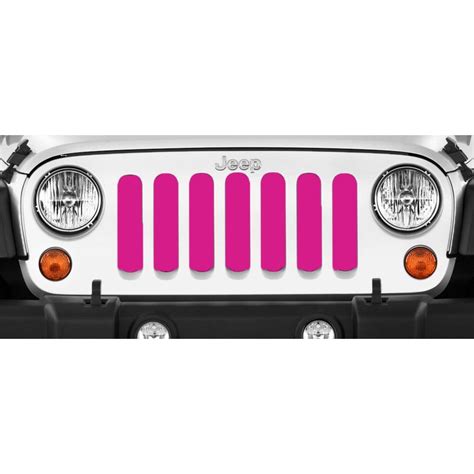 Solid Pink Jeep Grille Insert Dirty Acres Jeep World