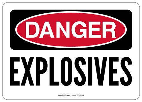 OSHA DANGER SAFETY SIGN EXPLOSIVES 742415844137 EBay