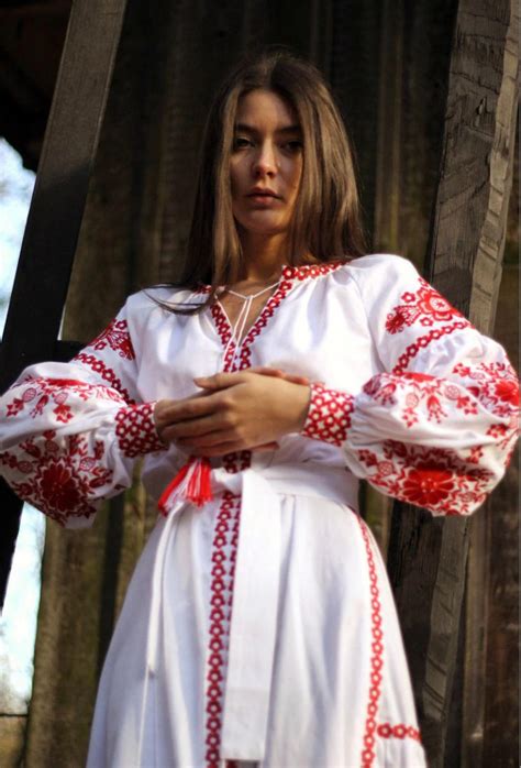 Ukrainian Vyshyvanka Dress Embroidered Women Dress Linen Dress Etsy