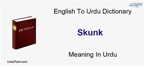 Skunk Meaning In Urdu | Aik Amrici Gosht Khor Janwar ایک امریکی گوشت