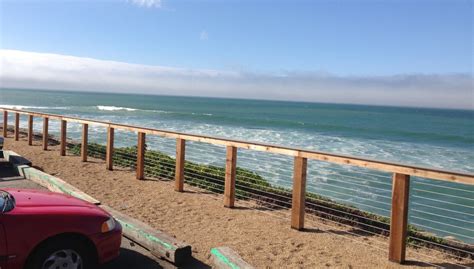 Beach Front Cable Railing Beach Style Landscape San Diego By