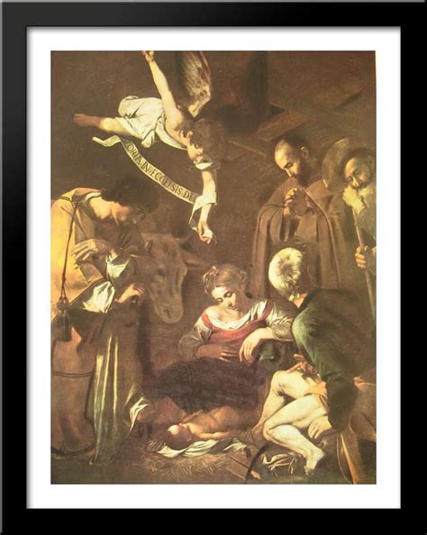 Nativity With St Francis And St Lawrence 28x36 Large Black Wood