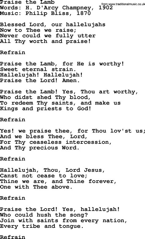 Lion and the lamb lyrics pdf