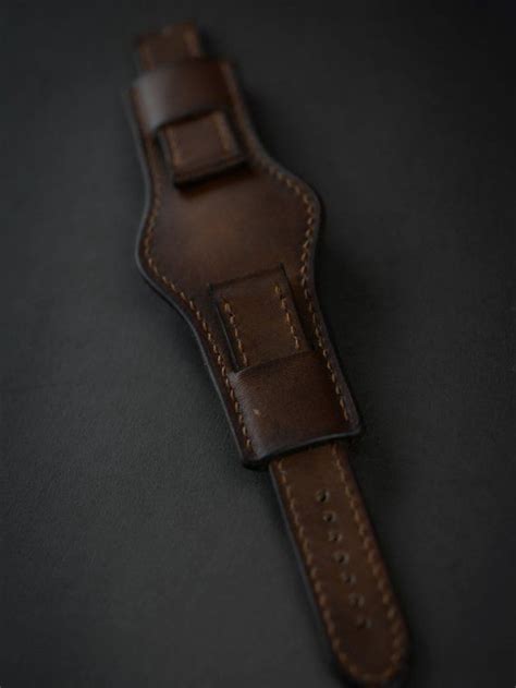 Handcrafted Genuine Leather Cuff Watch Band 16mm 18mm 20 Mm Etsy
