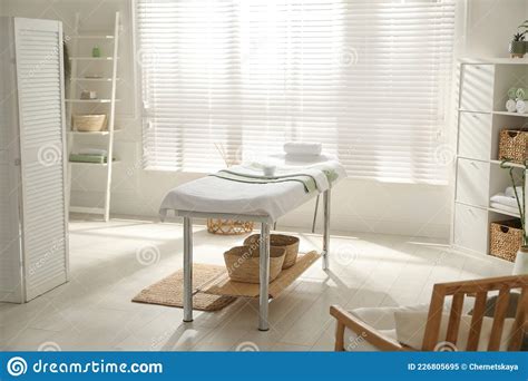 stylish spa salon interior with massage table stock image image of relax salon 226805695