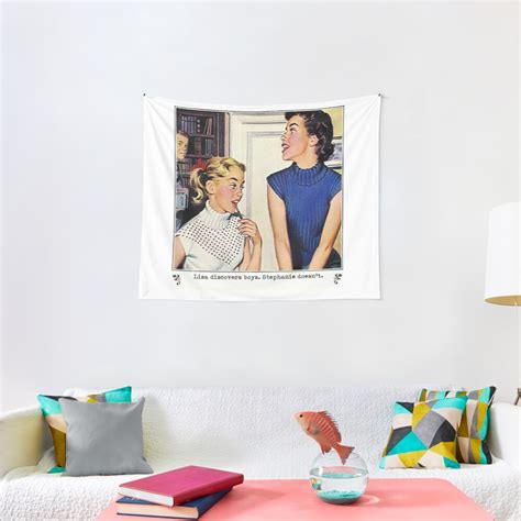 vintage lesbian illustration tapestry by dykeistired redbubble