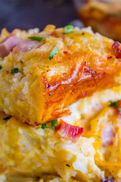 In a large bowl, whisk together eggs and milk. Cheesy Overnight Hashbrown Breakfast Casserole - The Food ...
