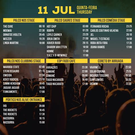 You can find the festival at algés, 1495 oeiras, portugal. Faltam 2 dias.... NOS Alive 2019 - Júlia, de Bem com a Vida