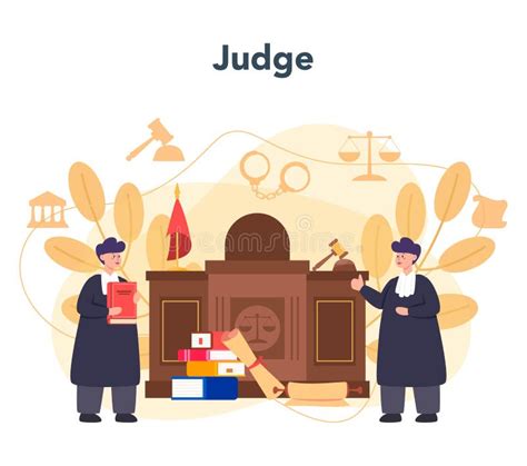 Judge Concept Idea Of Justice And Judgment Stock Vector