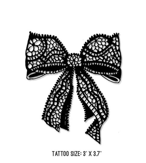 Lace Bows Romantic 2 Temporary Tattoos Etsy In 2020 Lace Bow