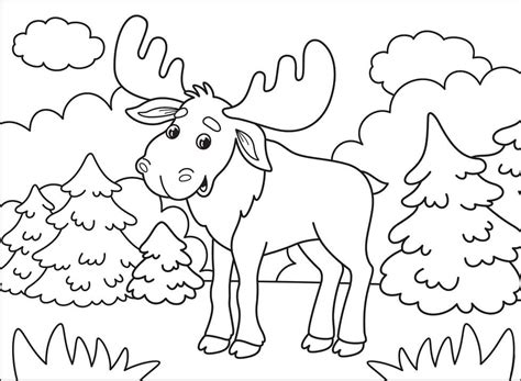 Moose Coloring Pages - Free Printable Coloring Pages for Kids