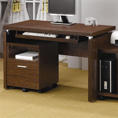 Coaster Peel Computer Desk With Keyboard Tray Rifes Home Furniture