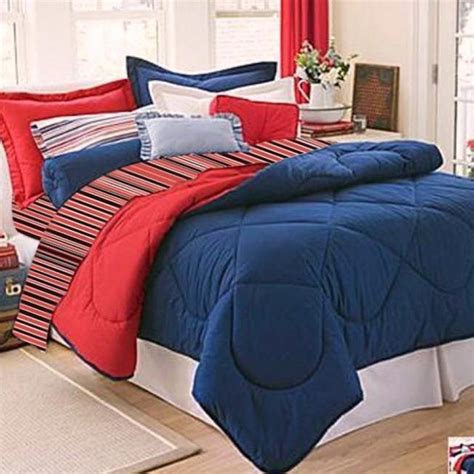 Lantrix Inc 10 Piece Twin Xl Size Dorm Room In A Box In Navy Red