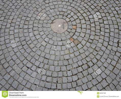 Circle Pattern Made Of Cobble Pavement Stock Photo Image Of Ground