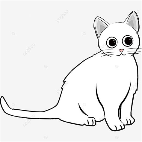 Kartun Vektor Materi Kucing Putih Lucu, Vektor Kucing, Kucing Kartun