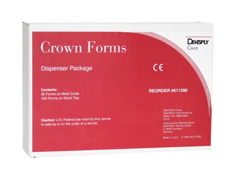 Crown Forms Dispenser Package Dc Dental