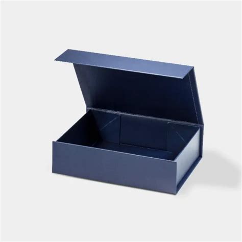 A6 Shallow Navy Blue Magnetic T Box Geotobox