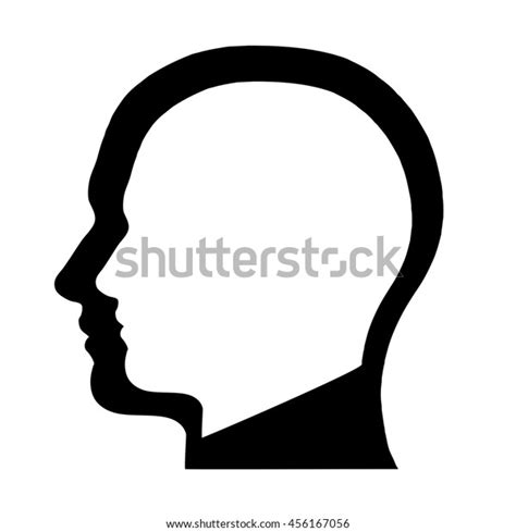 Human Head Silhouette Vector Stock Vector Royalty Free 456167056