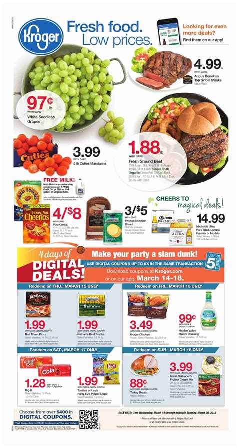Krogers Deli Menu