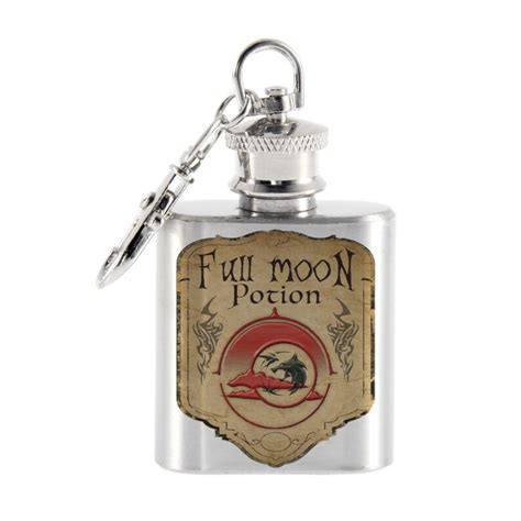 Full Moon Potion Based On The Witcher Mini Hip Flask Keyring Etsy