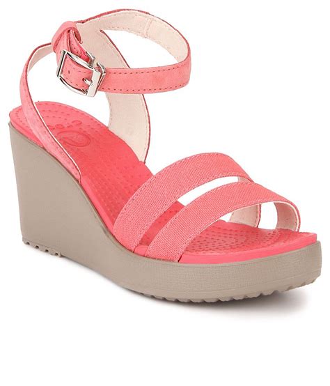 Crocs Pink Heeled Sandals Price In India Buy Crocs Pink Heeled Sandals Online At Snapdeal