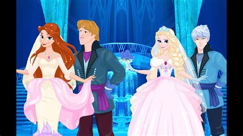 Disney Frozen Princess Elsa And Anna Wedding Dress Frozen Games Youtube