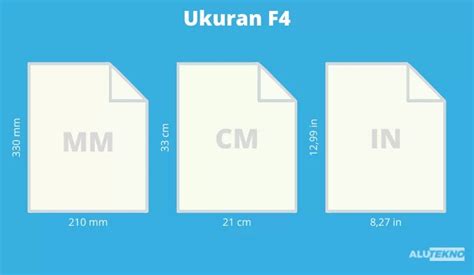 Ukuran Kertas F4 Standar Dan Cara Setting Cm Mm Inch Pixel