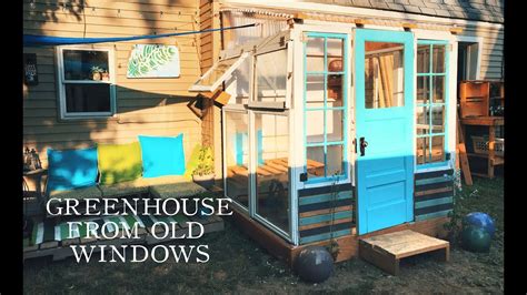 I finally made my little window greenhouse. DIY GREENHOUSE FROM OLD WINDOWS - YouTube