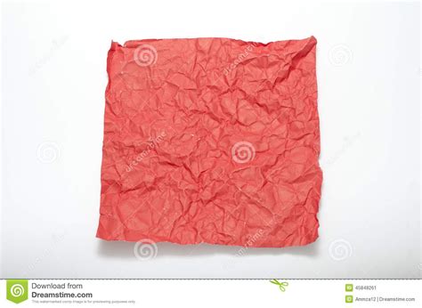 Texture Of Wrinkled Red Paper Stock Image Image Of Damaged Clipping