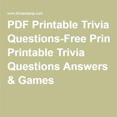 General knowledge trivia questions play a very important role in improving knowledge. PDF Printable Trivia Questions-Free Printable Trivia Questions Answers & Games | Disney quiz ...