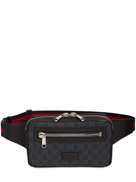 Gucci Gg Supreme Canvas Belt Bag In Black Modesens