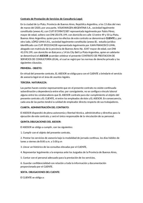 Modelo De Contrato De Prestacion De Servicios Actualizado Julio 2022