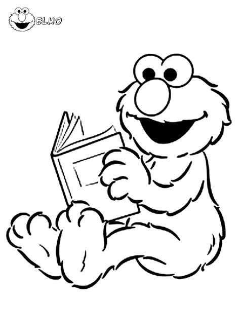 Maybe you would like to learn more about one of these? Elmo Reading Book Coloring Page - Free Printable Coloring ...