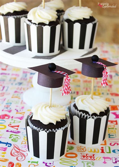 Adorable Diy Graduation Cap Cupcake Toppers Turn Store Bought Cupcakes