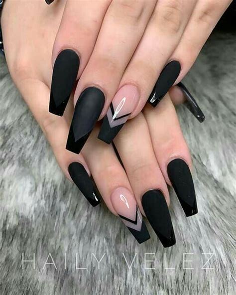 Uñas acrílicas by norma peña, piedras negras. Diseños De Uñas Negras Hermosas - Unas Negras 2021 Los ...