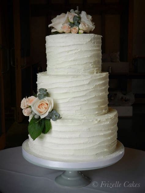 Buttercream Covered Wedding Cake Sugar Flowers Cake Flower Cake