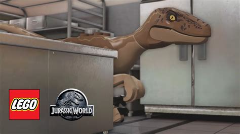 Lego Jurassic World Raptors In The Kitchen Youtube
