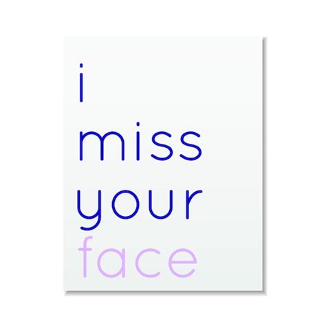 Funny Card I Miss Your Face By Kandpcrafthouse On Etsy