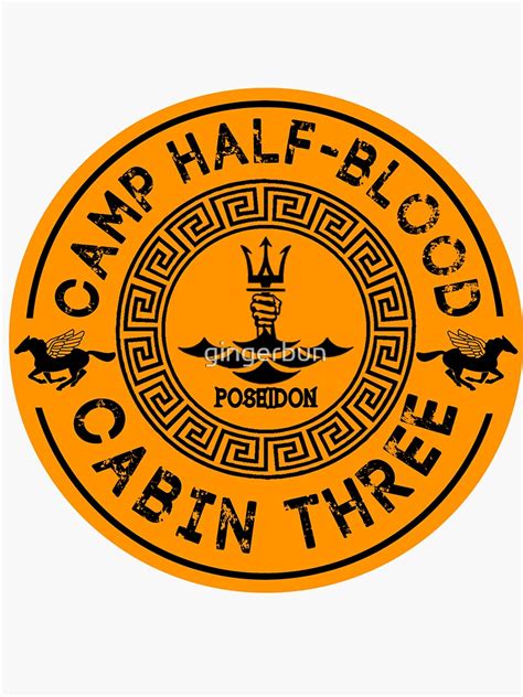 Percy Jackson Camp Half Blood Cabin Three Poseidon Sticker For