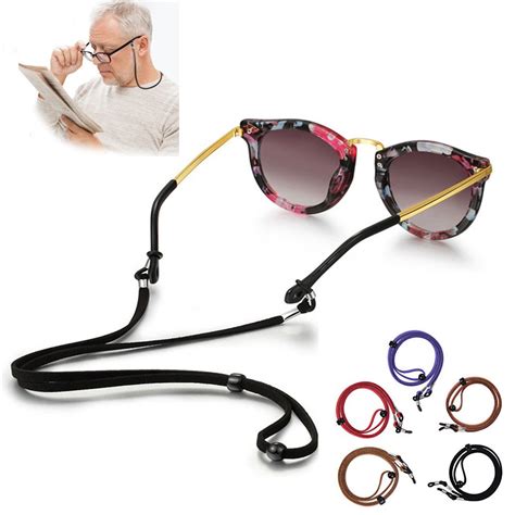 5pcs pu leather sunglasses chain strap cord holder eyeglass glasses neck lanyard ebay