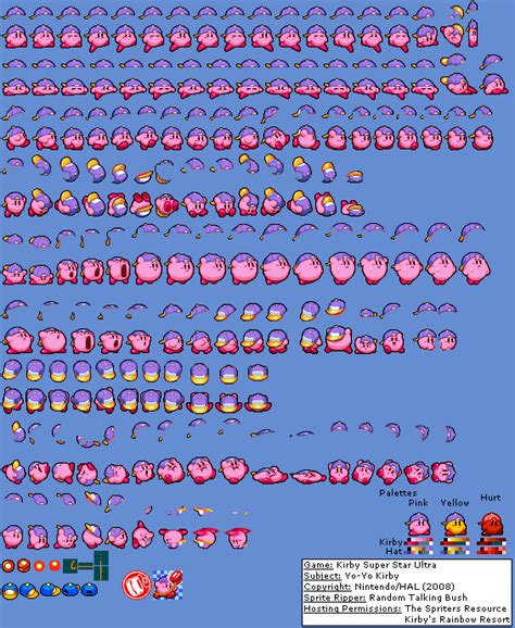 The Spriters Resource Full Sheet View Kirby Super Star Ultra Yo