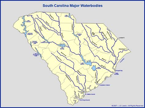 Carolina South Carolina Rivers And Lakes