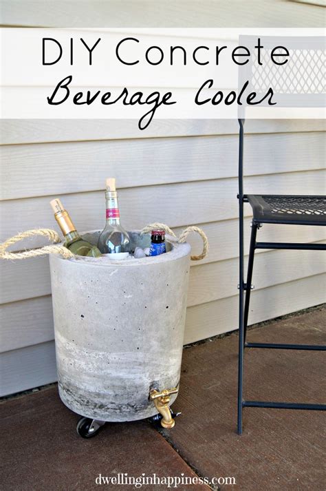 Diy Concrete Beverage Cooler Dwelling In Happiness