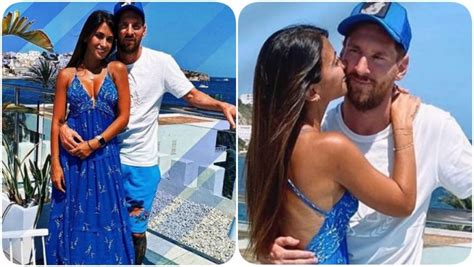 Love Is In The Air Lionel Messis Wife Antonella Roccuzzo Kisses Him