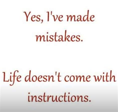 Yes Ive Made Mistakes Life Doesnt Come With Instructions Ending
